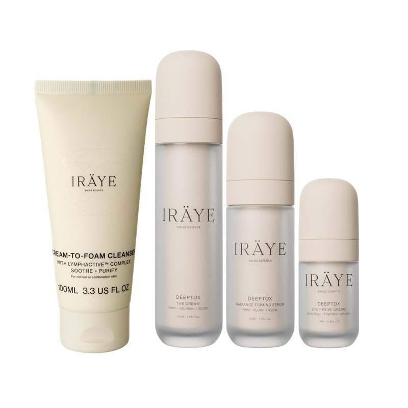 ULTIMATIVES GESICHTSPFLEGE-ROUTINE-SET - Serum 30 ml + Creme 50 ml + Eye Cream 15 ml + Reinigungsmittel 100 ml
